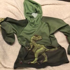 Green dinosaur long sleeve t shirt